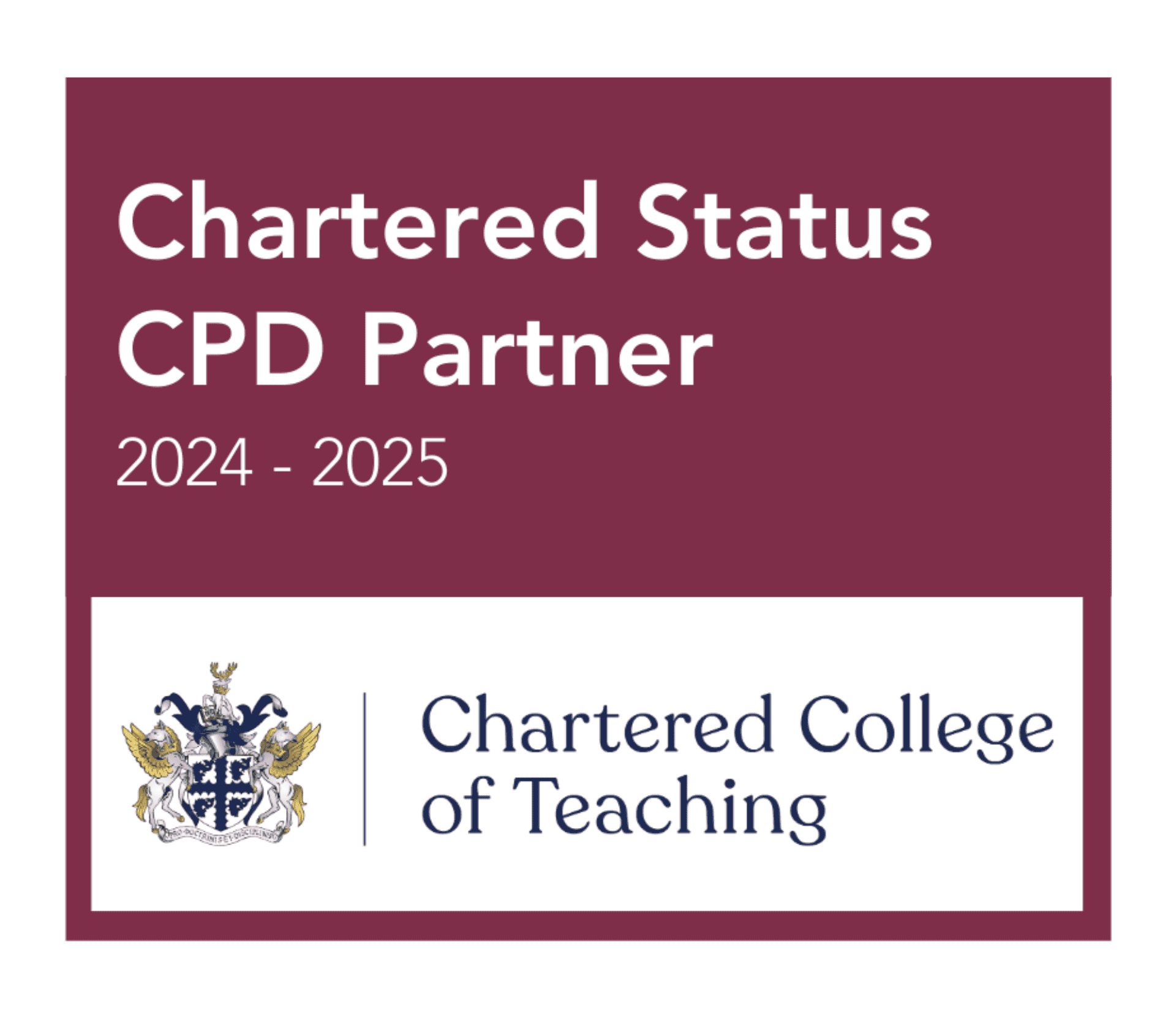 Chartered Status CPD Partner 2024-2025 Chartered College of Teaching