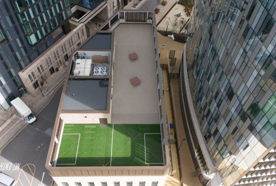 Rooftop view of Crown Street Primary School